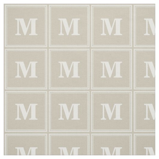 Monogram zandsteen strepen stof (Swatch)