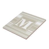Monogram zandsteen strepen tegeltje (Zijkant)