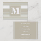 Monogram zandsteen strepen visitekaartje (Voorkant / Achterkant)