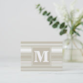 Monogram zandsteen strepen visitekaartje (Staand voorkant)