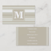 Monogram zandsteen strepen visitekaartje (Voorkant / Achterkant)