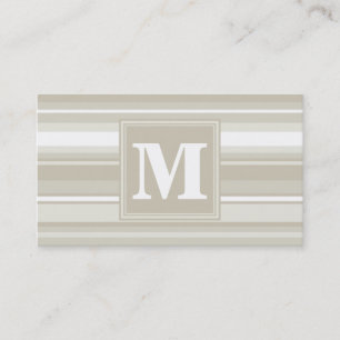 Monogram zandsteen strepen visitekaartje