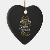  monogram zanger grappige muziekmicrofoon keramisch ornament (Rechts)