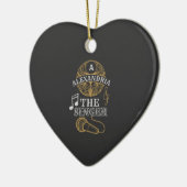  monogram zanger grappige muziekmicrofoon keramisch ornament (Links)