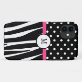 Monogram Zebra Afdrukbedekking Case-Mate iPhone Case (Achterkant (horizontaal))
