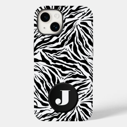 Monogram Zebra Afdrukken Case-Mate iPhone Case (Achterkant)