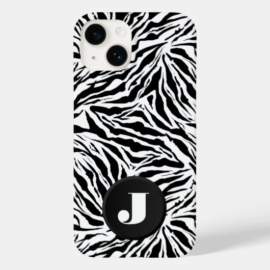 Monogram Zebra Afdrukken Case-Mate iPhone Case (Achterkant)