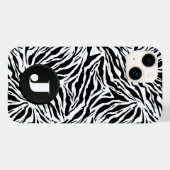 Monogram Zebra Afdrukken Case-Mate iPhone Case (Achterkant (horizontaal))