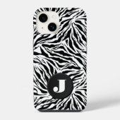 Monogram Zebra Afdrukken iPhone Hoesje (Achterkant)