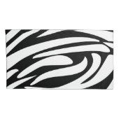 Monogram Zebra black & white stripes print pattern Kussensloop (Achterkant-Rechts)