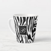 Monogram Zebra dierpatroon Latte Mok (Linkerhoek)
