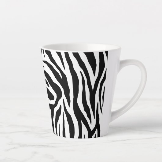 Monogram Zebra dierpatroon Latte Mok (Rechts)