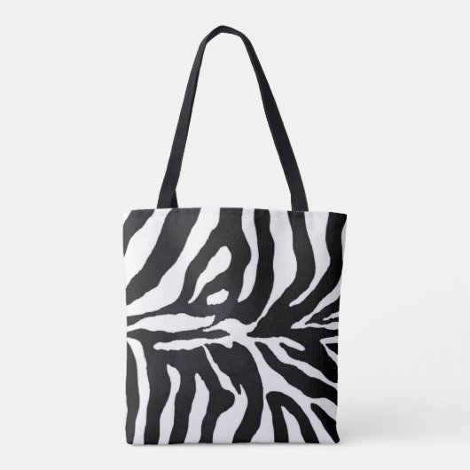 Monogram Zebra Pattern met Leather Trim Canvas tas (Achterkant)