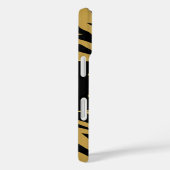 Monogram Zebra Streep Zwart Sierlijk Goud Case-Mate iPhone Case (Achterkant / Rechts)