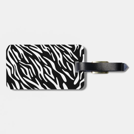 Monogram Zebra Stripe met roze Bagagelabel (Achterkant horizontaal)