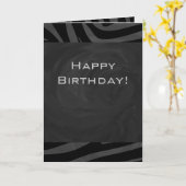 Monogram Zebra zwart en grijs Kaart (Gele Bloem)