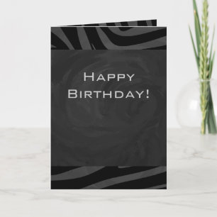 Monogram Zebra zwart en grijs Kaart