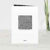 Monogram Zebra zwart en grijs Kaart (Achterkant)