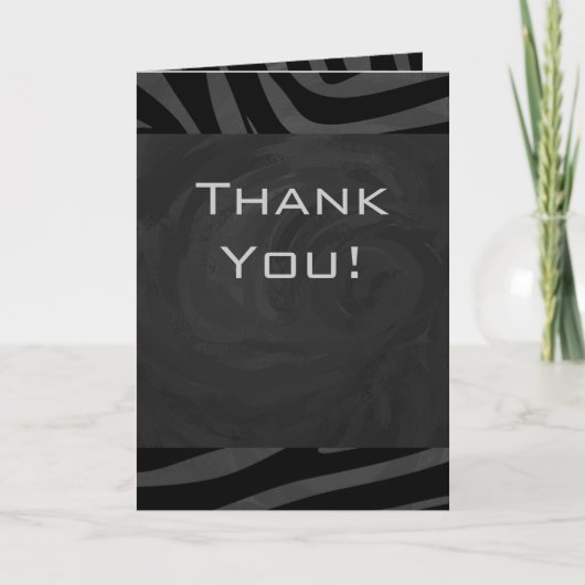 Monogram Zebra zwart en grijs Kaart (Voorkant)