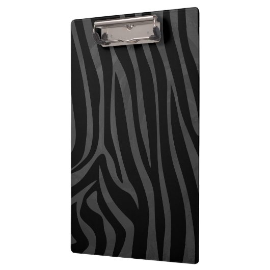 Monogram Zebra zwart en grijs Klembord (Links)