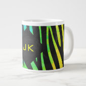 Monogram Zebra, zwart en regenboogdruk Grote Koffiekop (Voorkant rechts)
