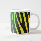 Monogram Zebra, zwart en regenboogdruk Grote Koffiekop (Rechts)