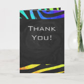 Monogram Zebra, zwart en regenboogdruk Kaart (Voorkant)