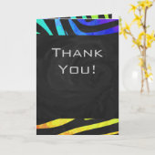 Monogram Zebra, zwart en regenboogdruk Kaart (Gele Bloem)