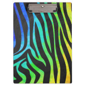 Monogram Zebra, zwart en regenboogdruk Klembord (Voorkant)
