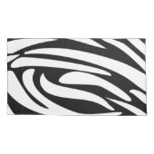 Monogram zebra zwart-wit gestreept printpatroon kussensloop (Achterkant-Links)