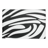 Monogram Zebra zwart-wit strepen print patroon Kussensloop (Achterkant)