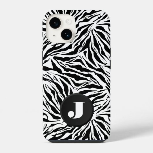Monogram Zebraprint iPhone Hoesje (Achterkant)