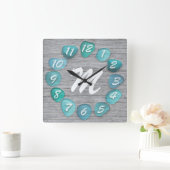 Monogram Zee Vierkante Klok (Huis)