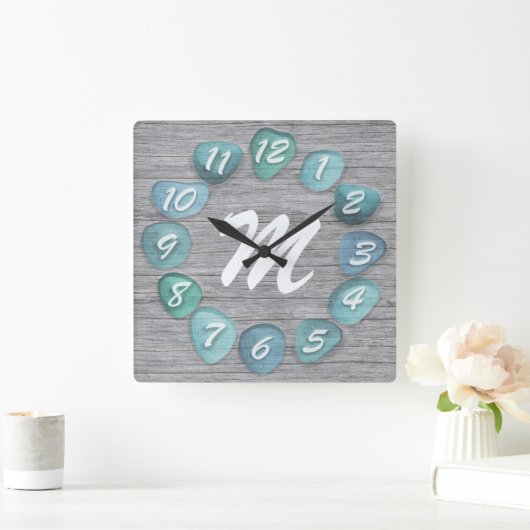 Monogram Zee Vierkante Klok (Huis)