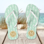 Monogram zeefoam en goudpijlen teenslippers