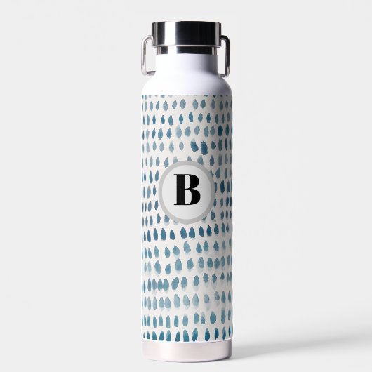 Monogram Zeeglas Patroon Oceaan Waterfles (Voorkant)