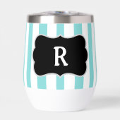Monogram Zeegroen Blauw Witte Cabana Strepen (Voorkant)