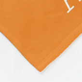Monogram zeemacht en Oranje strips | bewerkbare kl Fleece Deken (Hoek)