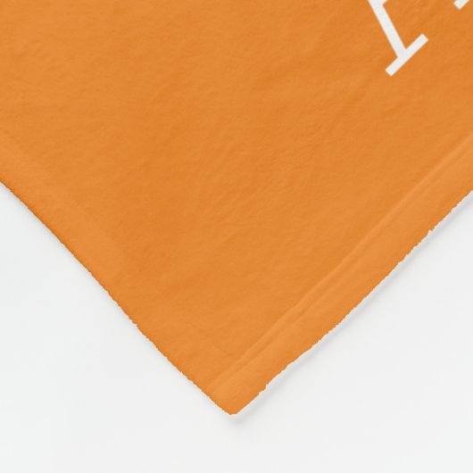 Monogram zeemacht en Oranje strips | bewerkbare kl Fleece Deken (Hoek)