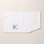 Monogram zeemansbrood, aangepast zeezeiltouw bad handdoek (Handdoek)