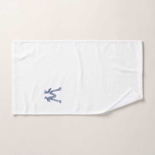 Monogram zeemansbrood, aangepast zeezeiltouw bad handdoek (Handdoek)