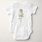 Monogram zeer aquarel bloemenkrans romper (Achterkant)