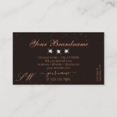 Monogram zeer elegant zwart-bruinspaardiamanten visitekaartje (Achterkant)