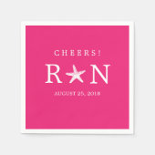 Monogram zeester | Bruiloft Servetten (Voorkant)