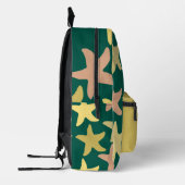 Monogram  zeester Groen Beige Modern Bedrukte Rugzak (Links)