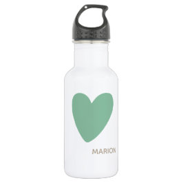 Monogram Zeevruchten Mint Groene Hart Water Fles