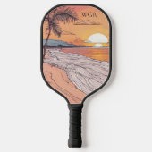 Monogram zeezonsondergang pickleball paddle (Achterkant)