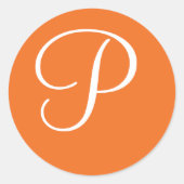 Monogram zegelmonogram ronde sticker (Voorkant)