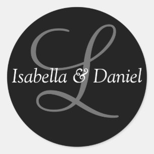 Monogram zegelmonogram ronde sticker