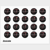 Monogram zegelmonogram ronde sticker (Vel)